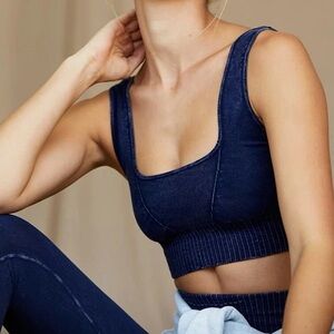 Free People Movement Square Neck Good Karma Bra Size Medium/Large